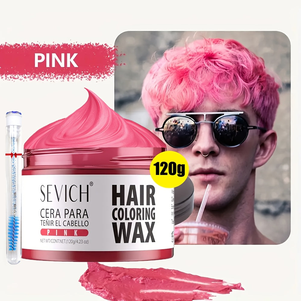 Temporary Hair Color Wax with Strong-Hold Styling Formula in Ten Shades for Parties and Costumes
