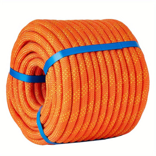 Double Braided Nylon Rope 1/2 Inch Heavy Duty Polyester – 100ft 150ft 200ft Multi-Color for Anchoring Towing Cargo Sailing Dock Lines & Outdoor Use