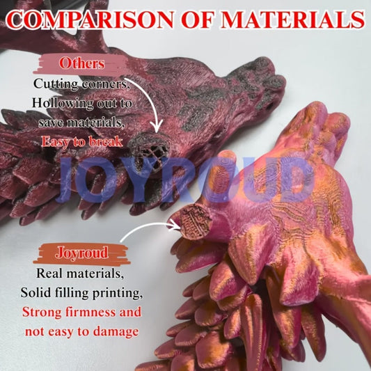 3D Printed Dragon 35.4 Inch with Flexible Joints – Articulated Poseable Dragon Figurine for Car Dashboard, Home Decor & Desk Display, Perfect for Christmas, Halloween & Birthday Gifts
