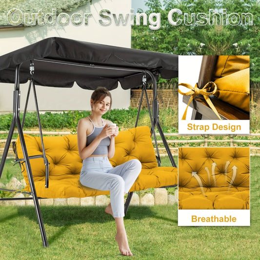 5-Inch Outdoor Swing Cushion with Waterproof Protection and Memory Foam for Patio detail image