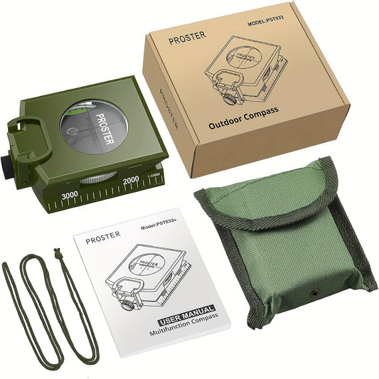 Sighting Compass with Inclinometer & Carrying Bag – Survival Navigation Tool for Camping, Hiking, Hunting & Geology