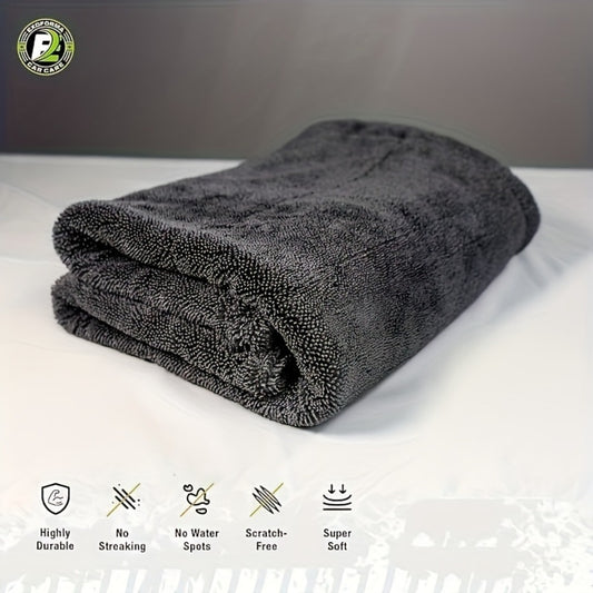 Microfiber Car Drying Towel 1300GSM – Edgeless Streak-Free Quick-Dry Detailing Towel, High Absorbency, XL Size 24x16" & 24x36" for Car Washing & Detailing