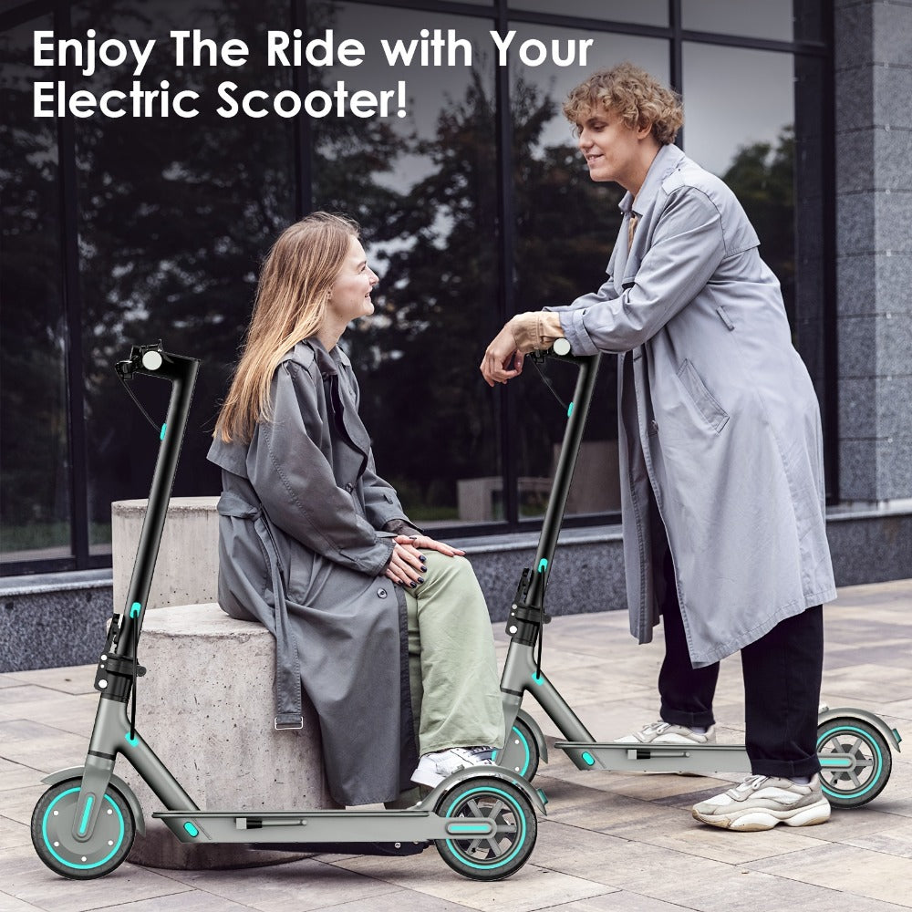 350W Foldable Electric Scooter for Adults 8.5 Inch Solid Tires 3-Speed LCD Display Dual Drum Brake EABS 15-20km Range 265 lb Capacity 32 lb Lightweight Urban Commuter E-Scooter