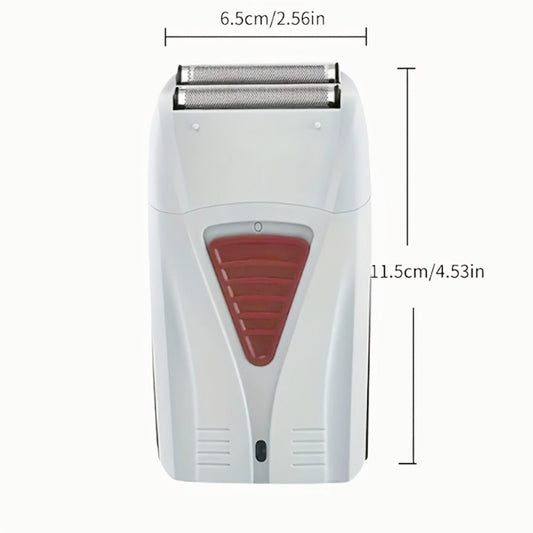 Electric Shaver Dual-Head Razor with Stainless Steel Blades, USB Charging and 60+ Minute Wet/Dry Runtime