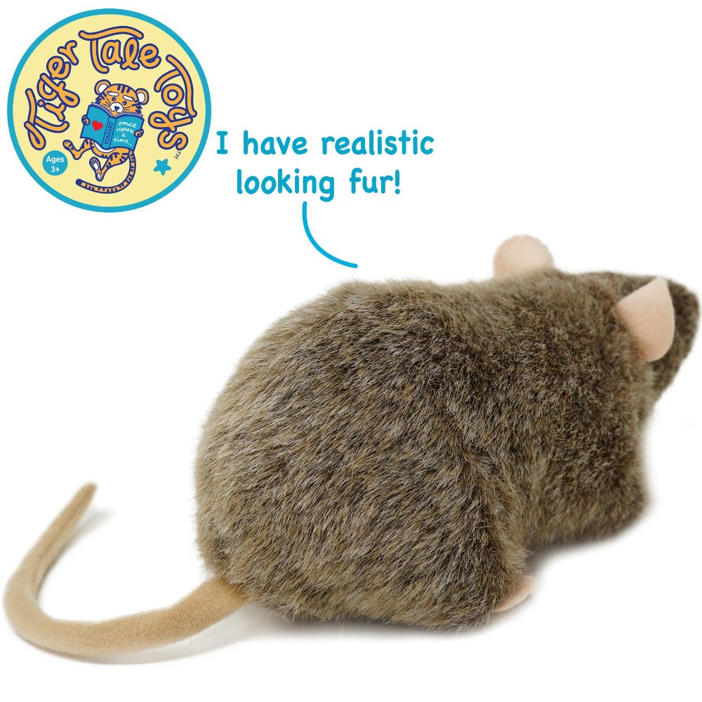Rat Stuffed Animal Plush 7 Inch Reuben The Rat Realistic Norway Rat Soft Toy with Story Card CPSIA Safe Viahart Birthday Gift for Kids Animal Lovers Science Fans