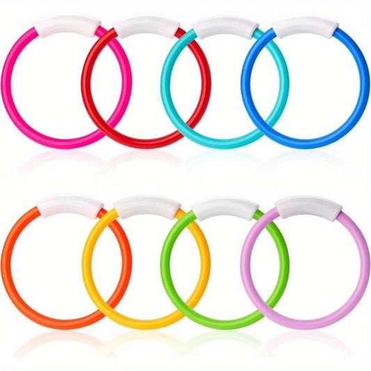Diving Rings Pool Toys for Kids 8 Pack – Colorful Sinking Dive Rings Underwater Swimming Training Set for Boys & Girls, Pool Party Favor, Summer Swim Game, Ages 3+