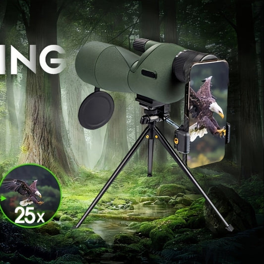 25-75x60 Spotting Scope with Tripod, Carrying Bag & Smartphone Adapter | High-Power Variable Zoom Scope for Target Shooting, Hunting, Bird Watching & Outdoor Sports – Best Gift for Dad