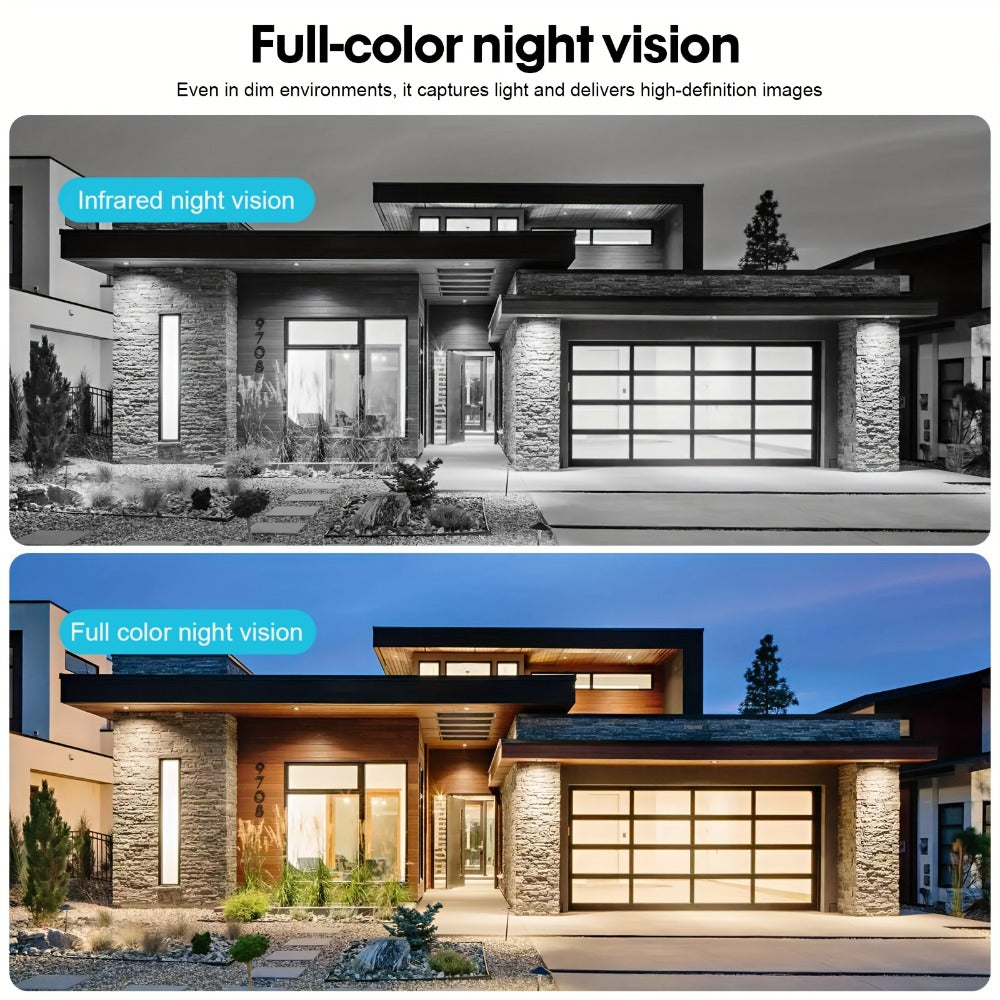 Security Camera Dual-Lens Three-Scene Model with 355 Pan-Tilt, Color Night Vision and SD Support to 256GB
