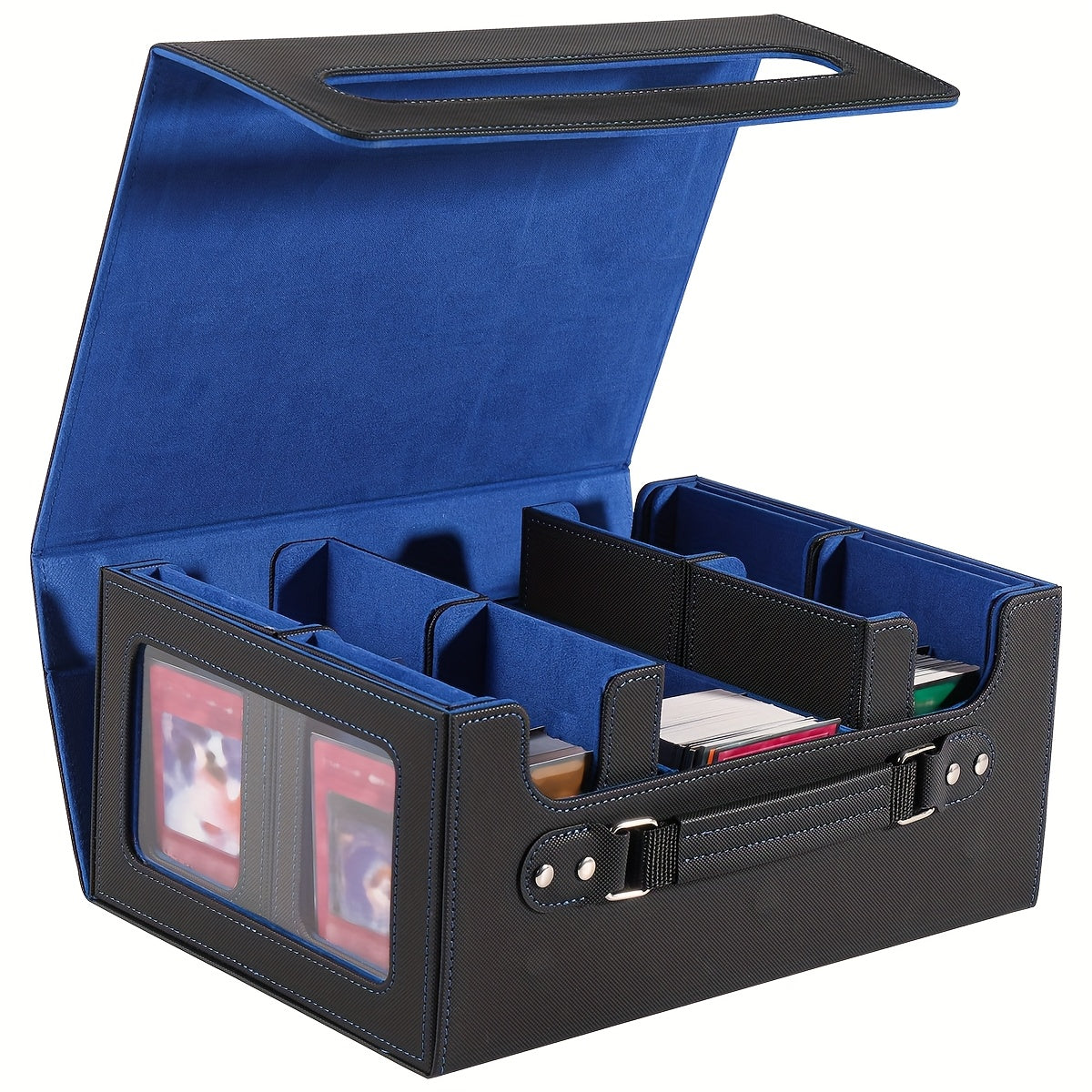 Five-in-One Trading Card Storage Box with Detachable Dividers, Display Windows and Four Colors