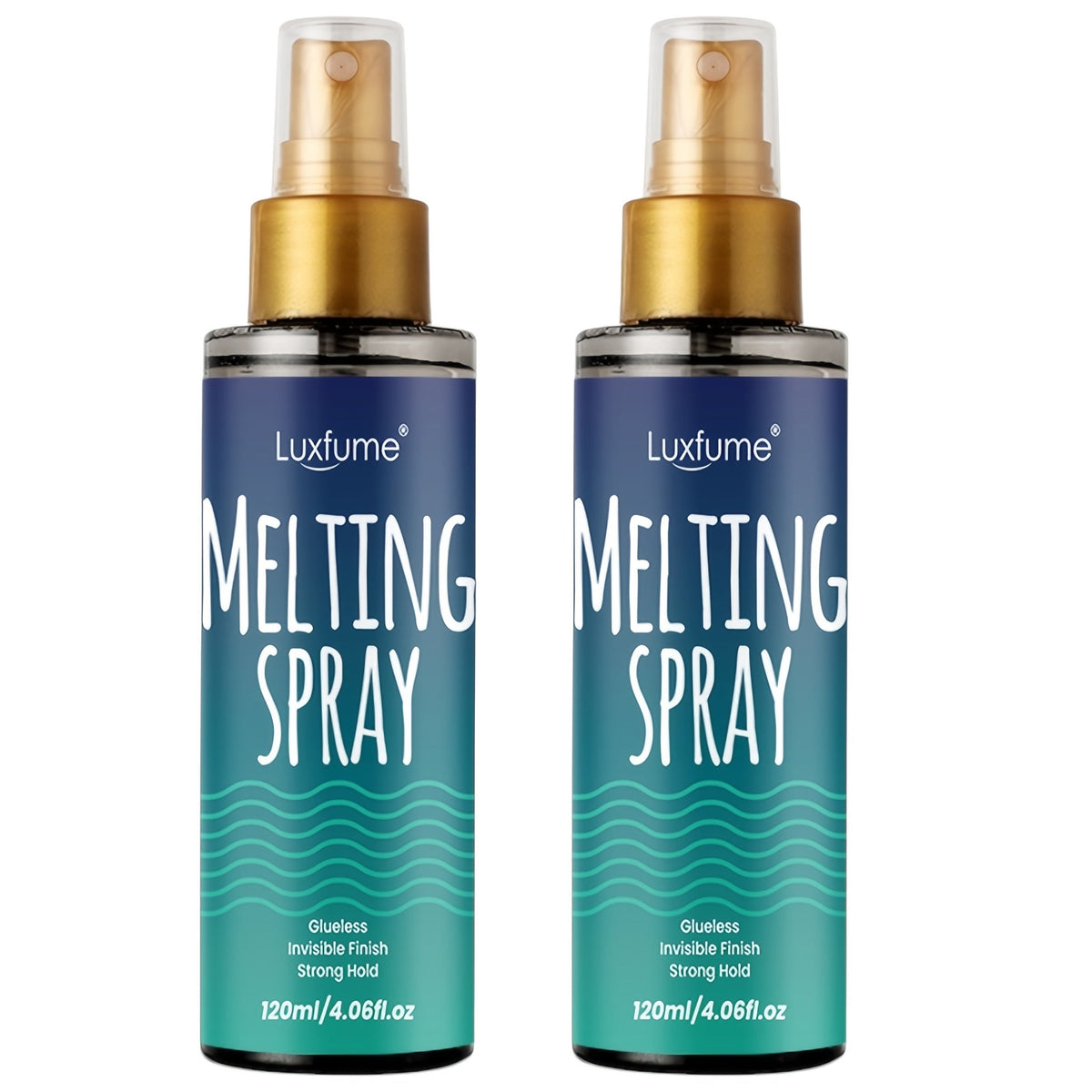 Lace Wig Melt Spray Strong Hold No Residue Quick Dry 4.06 Fl Oz Invisible Glueless Adhesive for Lace Front Closure Wigs Portable 1pc or 2pcs Value Pack