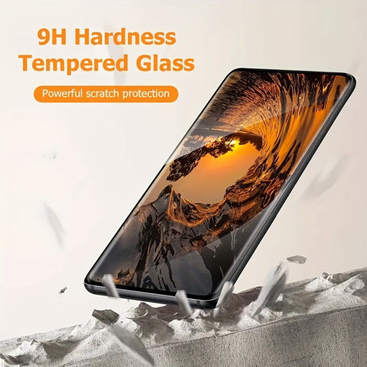 Samsung Galaxy Screen Protector Privacy + Camera Lens 2+2 Pack – 9H Anti-Spy Tempered Glass, Fingerprint Unlock Support, HD Clear, Anti-Scratch, Easy Install, Galaxy S23 Ultra & A34