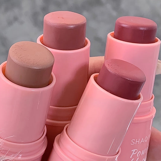 Cream Blush Stick Set 3-Piece | Blendable Cream-to-Powder Blusher | Matte & Shimmer Cheek Color | No-Brush Finger-Blend | Travel-Friendly Makeup Kit for All Skin Tones