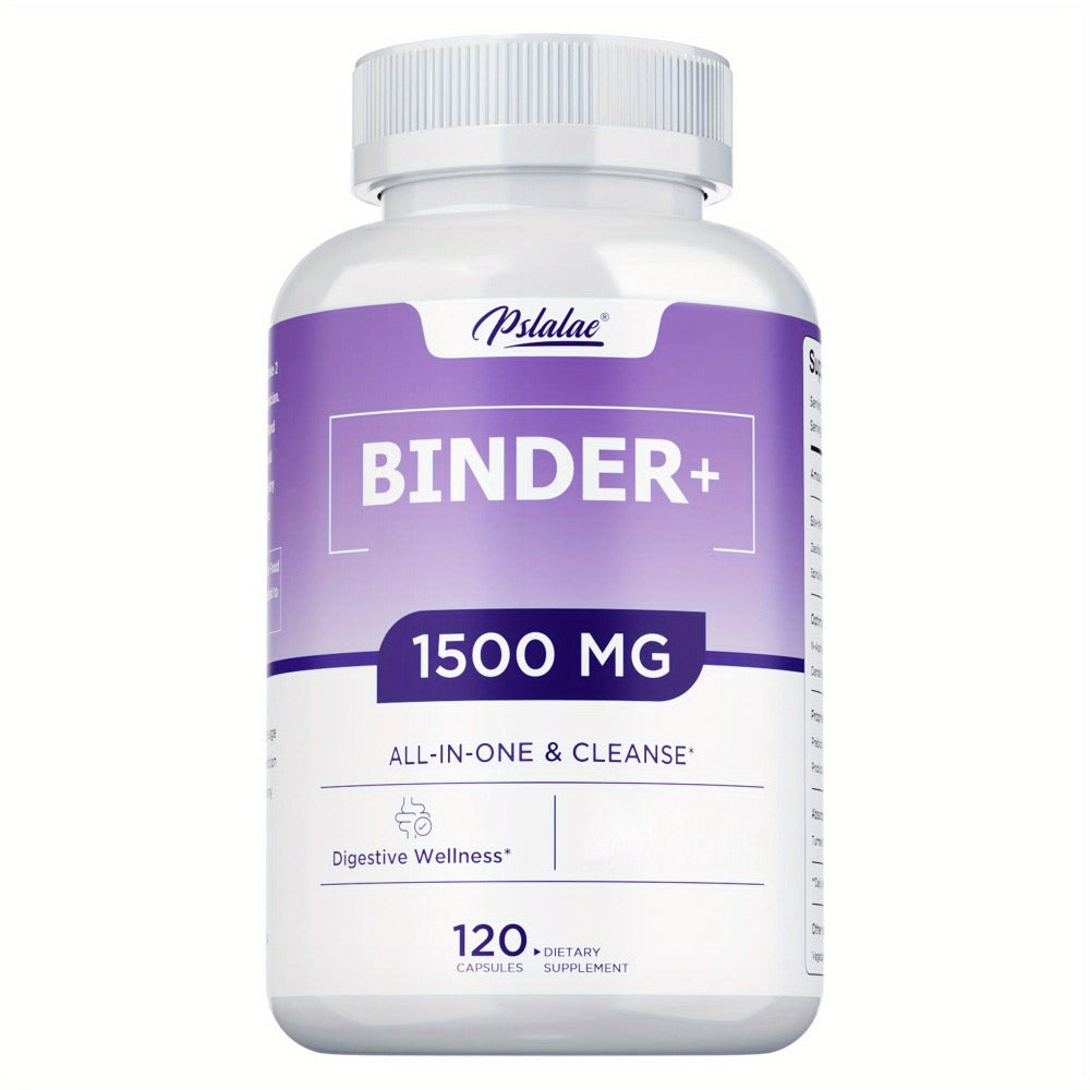 Dietary Supplement 13-in-1 Binder Capsules with Activated Charcoal, Zeolite and Bentonite Clay, 120 Count