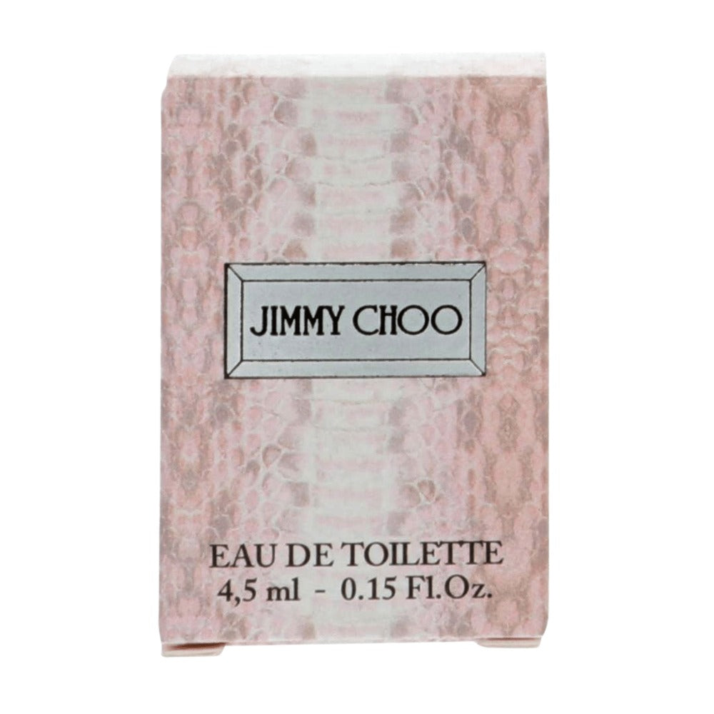 Eau de Toilette Jimmy Choo for Women 4.5ml Mini Bottle with Silver Cap and Pink Presentation Box