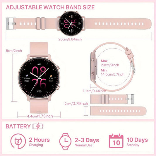 Smartwatch – Voice Assistant for Women 1.39" Full Touch – Siri & Google, Wireless Calling, 100+ Sport Modes, Fitness Tracker, Weather…