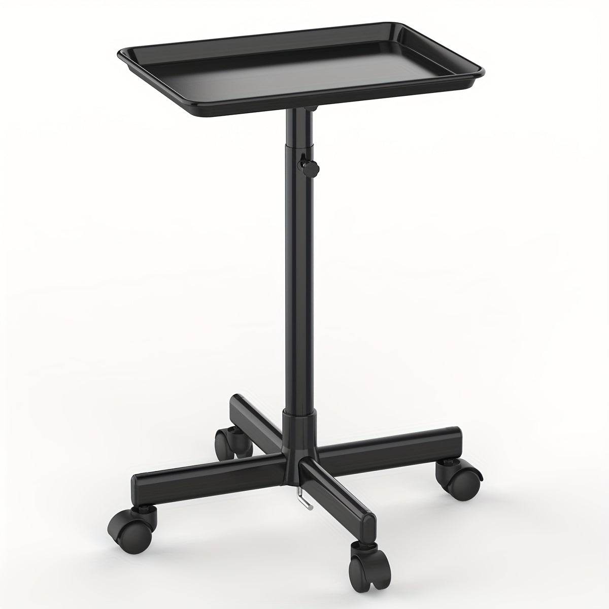 Adjustable-Height Salon Tray Cart with Removable 18 x 13-Inch Tray and Gold or Black Finish