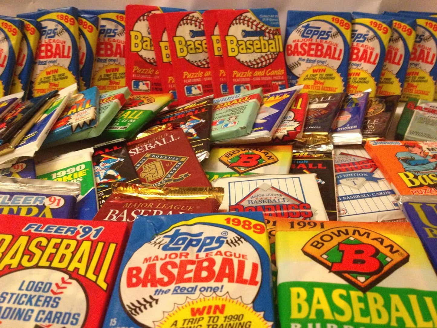 Vintage Baseball Card Sealed Pack Bundle | 3 Random Old Sealed Wax Packs | Retro Sports Card Lot for Collectors & Hobbyists | Surprise Mystery Pack Gift Set | Authentic Unopened Packs