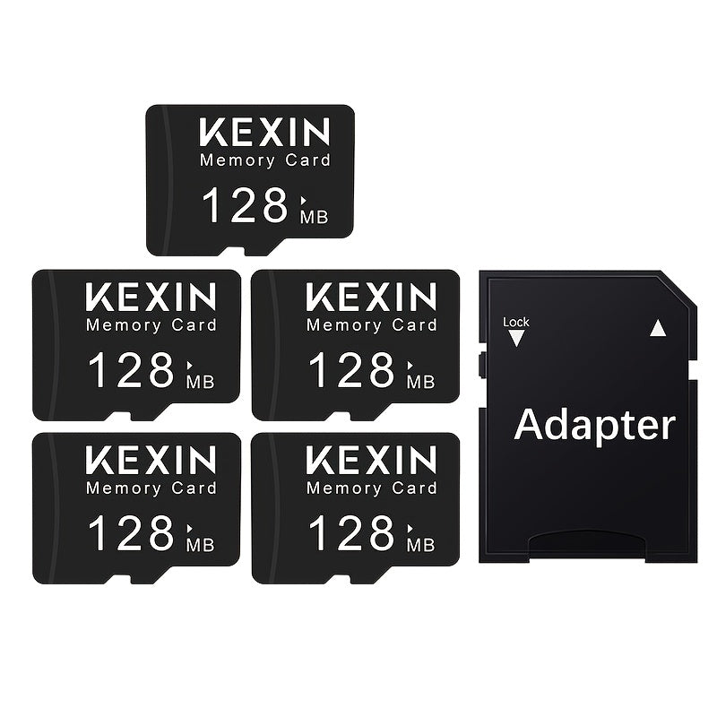 5-Pack SD Card 128MB 512MB KEXIN – Class 4 TF Flash Memory Cards for Phone Camera Tablet Laptop Car Audio Game Console – Bulk Value Set Secure Digital Storage Multi-Device Compatible