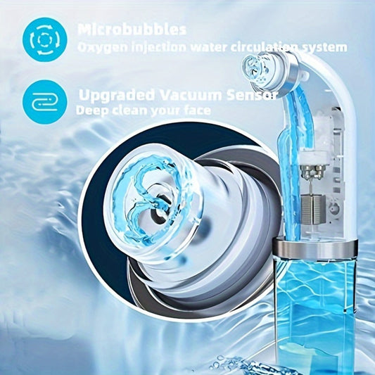 Pore Vacuum Blackhead Remover 6 Accessories 3-Speed Adjustable Suction USB Rechargeable Transparent Deep Pore Cleansing Skincare Tool for Men Women Travel Portable Kit