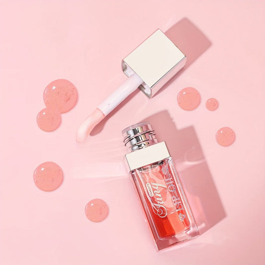 Glossy Lip Oil Set 4 Pack Moisturizing Plumping Transparent Volumizing Lip Treatment Non-Sticky Long-Lasting Lip Gloss Oil for Soft Hydrated Fuller Lips Women Girls