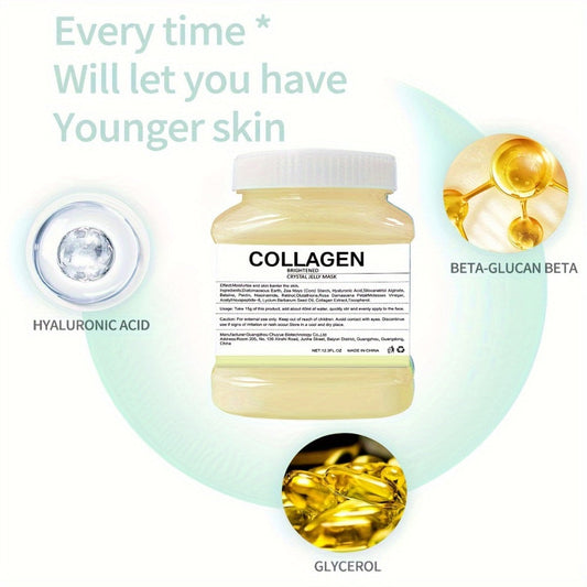 DIY Peel-Off Face Mask Powder Collagen & Turmeric — Hydrating Brightening with Hyaluronic Acid & Beta-Glucan, Salon-Quality At-Home Facial Treatment for All Skin Types, Skincare Gift