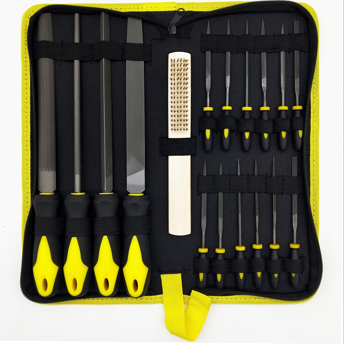 Rasp File Set Premium T12 Forged Alloy Steel - 14/16/17pcs Wood Rasp Set with Flat, Triangular, Semi-Circular & Round Rasps