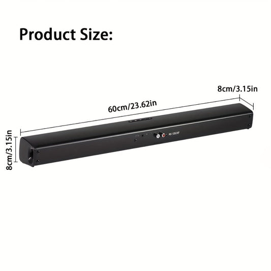 Soundbar with Subwoofer Wireless Surround Sound System 4 Speaker Home Theater Bluetooth 5.0 ARC Optical AUX Remote Control Night Mode EQ Modes TV Speaker