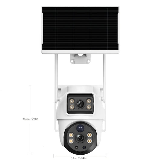 8MP 4G LTE Solar Security Camera Dual Lens PTZ 360° – No WiFi Needed, SIM Card Included, PIR Motion Detection, Full-Color Night Vision, Two-Way Audio, App Control, Outdoor Home & Farm Surveillance