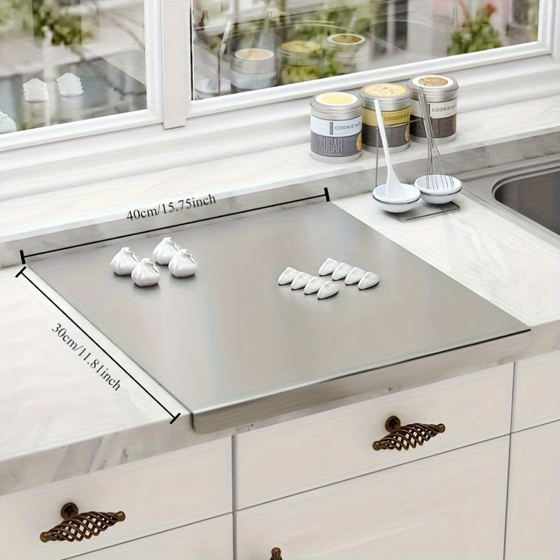 Cutting Board Stainless Steel Prep Surface in Four Sizes from 15.75 x 11.8 to 27.6 x 19.7 Inches