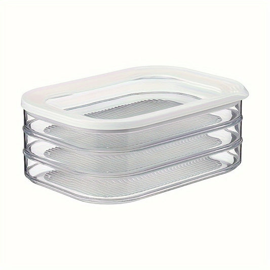 Food Storage Containers Single Reusable Fridge Box with Secured Lid for Meat, Produce and Leftover Organization