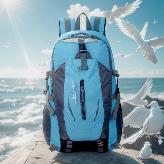 Hiking Daypack 25.5L Lightweight Oxford Backpack for Men Women with Laptop Compartment Torso Adjustment Outdoor Sport Cycling Travel Camping Backpack Red Blue Black Orange