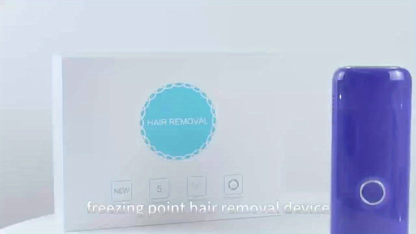 LEFINEE IPL Hair Removal Device in Violet with Five Intensity Indicators, Manual and Auto Labels and Display Controls