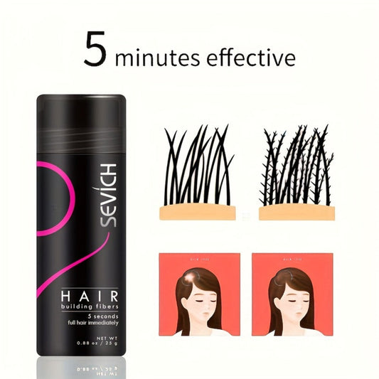 Hair Building Fibers with Spray Head 2-Pack Set - Instant Thickening Powder for Thinning Hair, Conceals Hair Loss, Bald Spots & Receding Hairline, Black Dark Brown Medium Brown