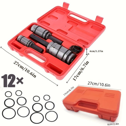 Pipe Expander Spreader Tool Set 3-Piece with 12 O-Rings – 1-1/8" to 3-1/2" Exhaust Muffler Silencer Repair Drop Forged Heat-Treated Steel for Car & Truck