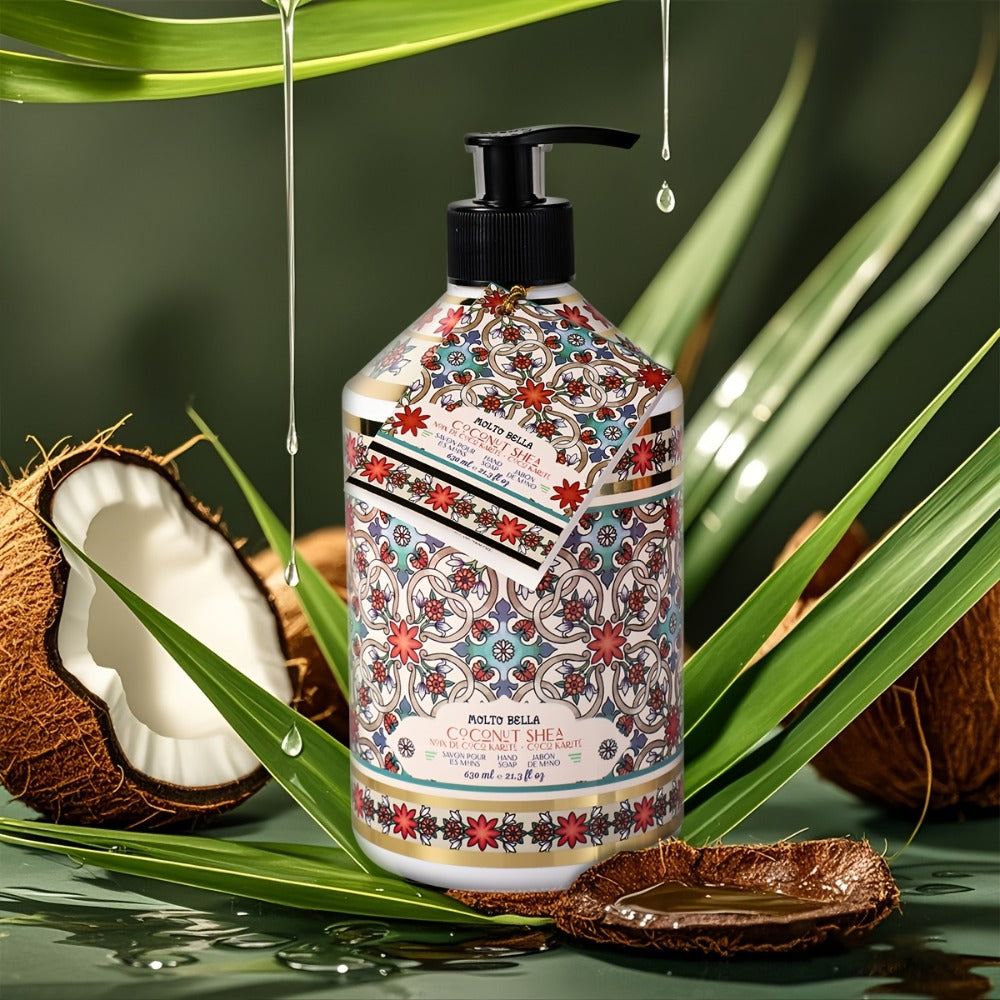 Liquid Hand Soap with Floral Press Bottle, 21.3 fl oz, Scented Hand Wash in Lavender, Grapefruit