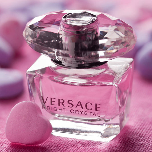 Mini Travel Perfume Spray for Women 5ml Versace Bright Crystal Eau de Toilette Fresh Floral EDT Purse Size Pocket Perfume TSA Friendly Sample Gift Stocking Stuffer 0.17 fl oz