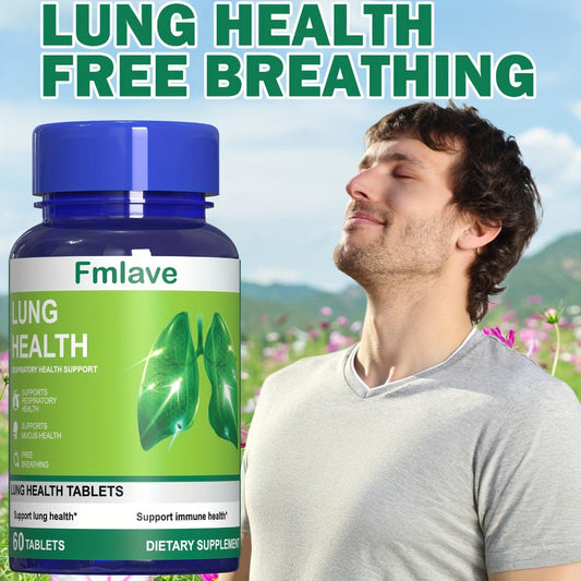 Herbal Lung Cleanse Supplement 60 Tablets — Respiratory Health Support, Breathing Comfort, Mucus Clearance & Immune Boost | Natural Lung Detox for Women & Men | 36g Herbal Extract Blend