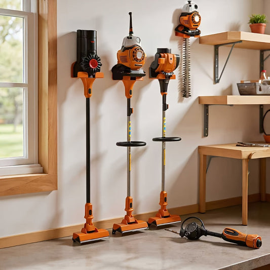 Weed Eater Hanger Wall Mount Trimmer Rack – 8" Heavy Duty Garage Storage Hooks for Grass Trimmer, Hedge Trimmer, Leaf Blower & Chainsaw | Garden Power Tool Holder Organizer Wall Bracket | 1/2/4pcs