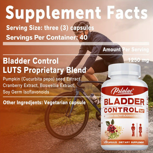 Bladder Control Capsules with Cranberry, Pumpkin Seed & Soy Germ – Urinary Tract Health & Night-time Support Supplement for Women & Men | 120 Capsules | ShopVora UK