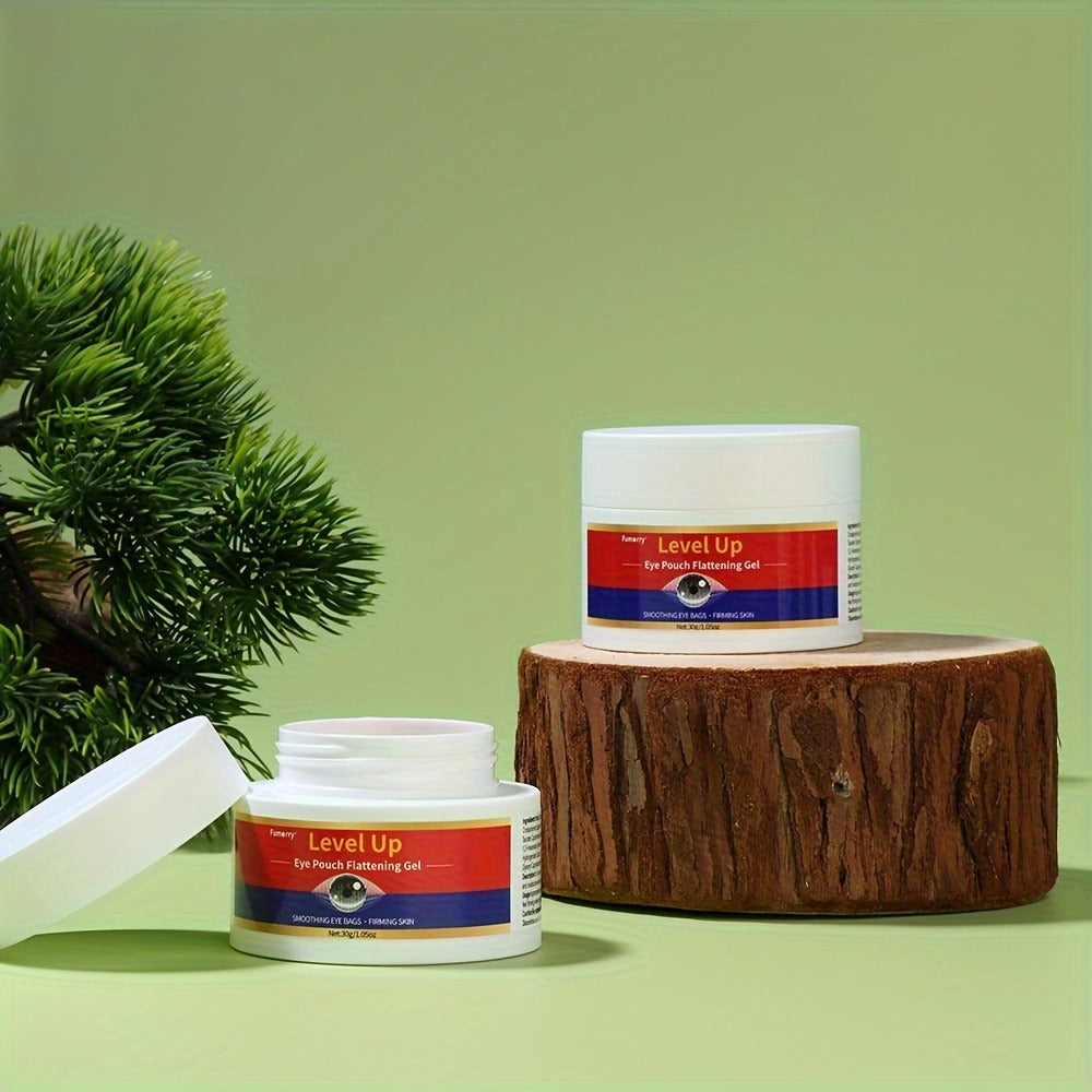 Level Up 30g Eye Cream Gel in a Wide Cosmetic Jar with Smooth Applicator-Style Container Design