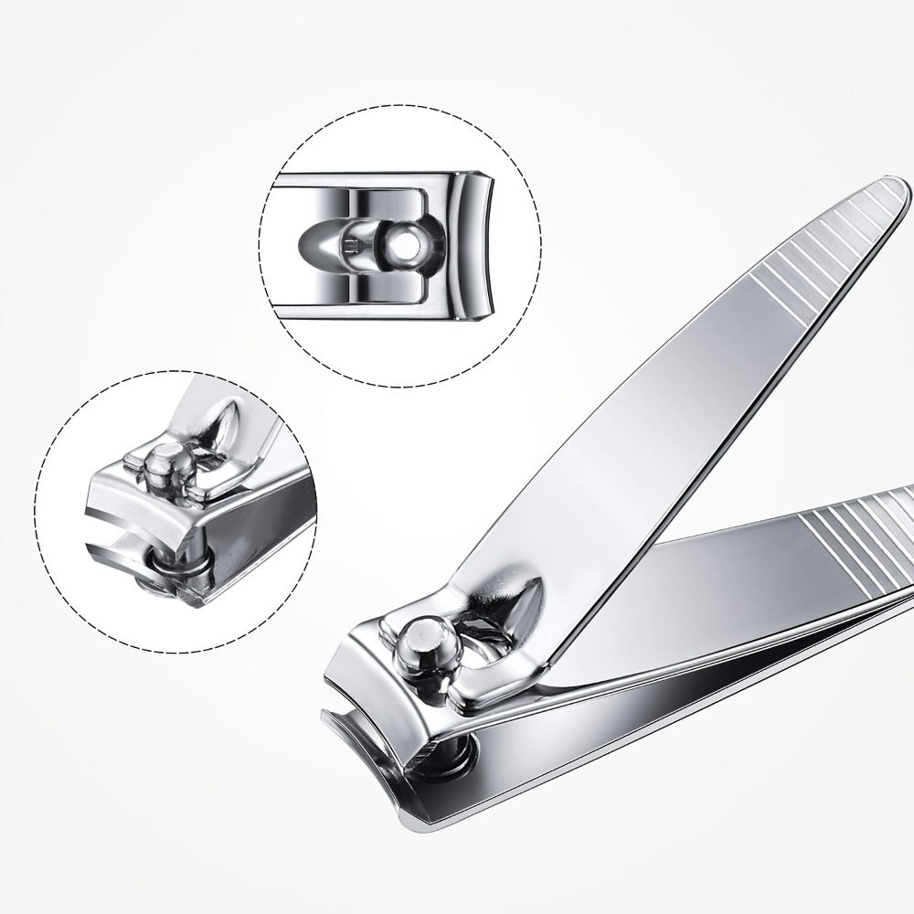 Silver Nail Clippers Bulk Pack, 100-Piece Set with Concave Cutting Edges, Tapered Corners and Lever Handles