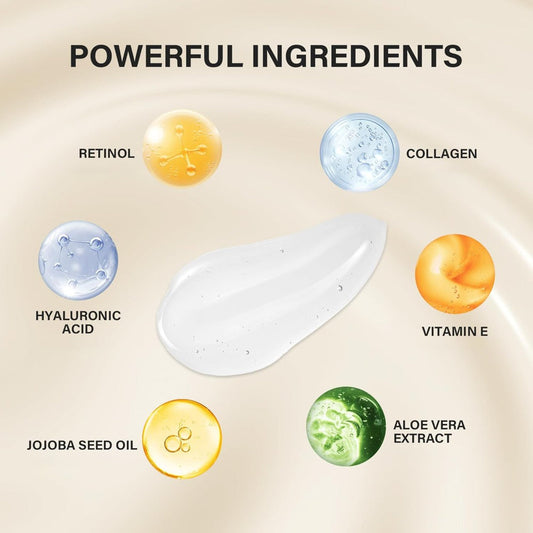 Collagen Retinol Moisturizer Face Cream with Hyaluronic Acid & Jojoba Oil Deep Hydration Anti-Aging Nourishing Radiance Smoothing Cream for All Skin Types Lightweight Formula