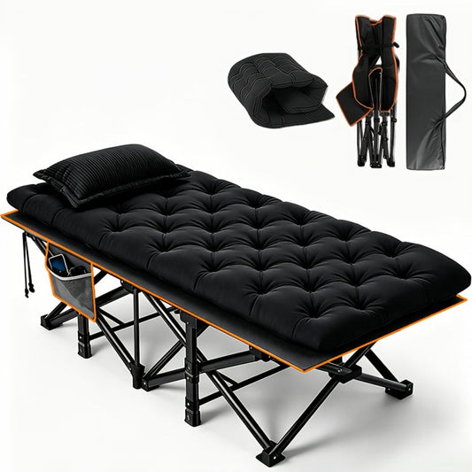 75-Inch Oversized Folding Bed with Tool-Free Assembly for Bedroom Comfort and Support detail image