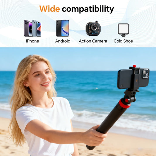 83 Inch Tall Phone Tripod Adjustable with Wireless Remote & Stable Base – Upgraded Extra-Tall Retractable Stand for iPhone 17/15/14, Android & Camera, Live Streaming, TikTok & Short Video Content