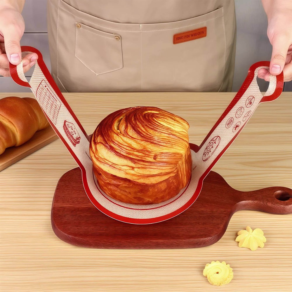 Four-Piece Silicone Bread Sling Set with Long Handles for Dutch Ovens, Sourdough and Loaf Baking