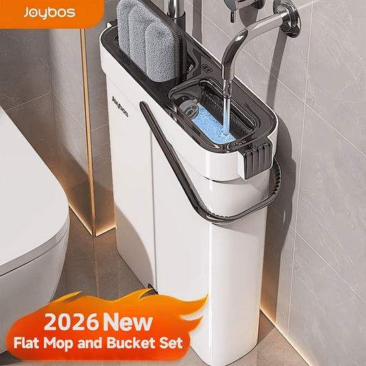 Spin Mop and Bucket Set with Wringer 360° Flat Mop Washable Microfiber Pads Long Handle for Hardwood Tile Laminate Floors Walls Windows Home Kitchen Bathroom