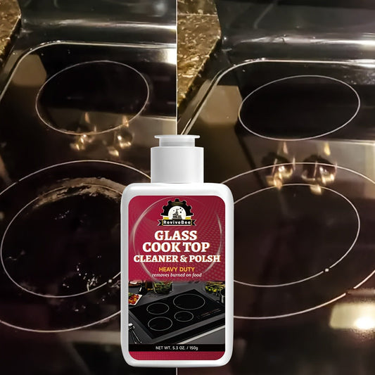 Ceramic Stove Cleaner Gel – Fast-Acting Stovetop Cleaner Removes Burnt-On Grease & Stains Without Scratching, Non-Toxic Non-Irritating Formula for Glass Ceramic Cooktop, Kitchen Cleaning Essentials