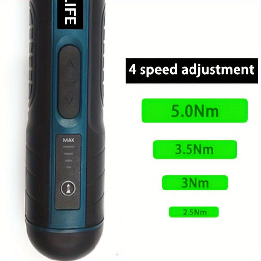 Cordless Electric Screwdriver Set – Rechargeable Power Screwdriver with LED Light, DC Charging, Bit Accessories Included, for Home DIY & Repair