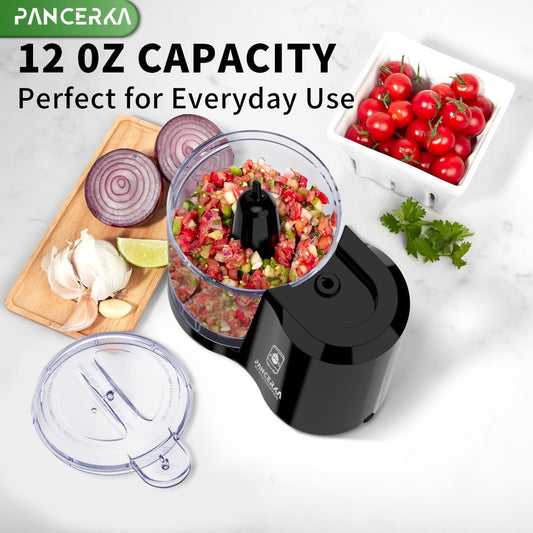 Electric Vegetable Chopper Food Processor - Mini Electric Food Chopper Blender for Kitchen, Baby Food Maker, Mixer Grinder for Dicing Mincing Puree, Black