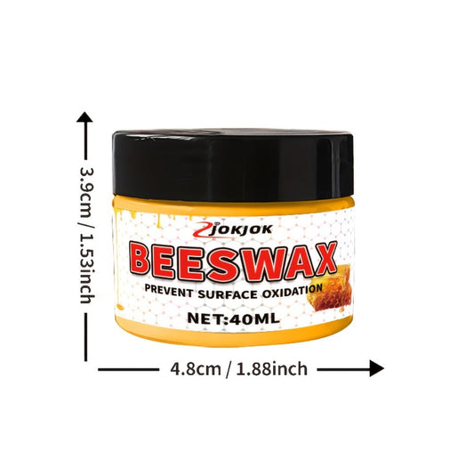 Beeswax Wood Polish – Liquid Furniture Wax for Floors, Desks & Cabinets, Non-Toxic Long-Lasting Gloss, Multi-Surface Wood Restorer with Sponge